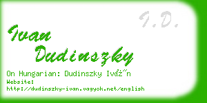 ivan dudinszky business card